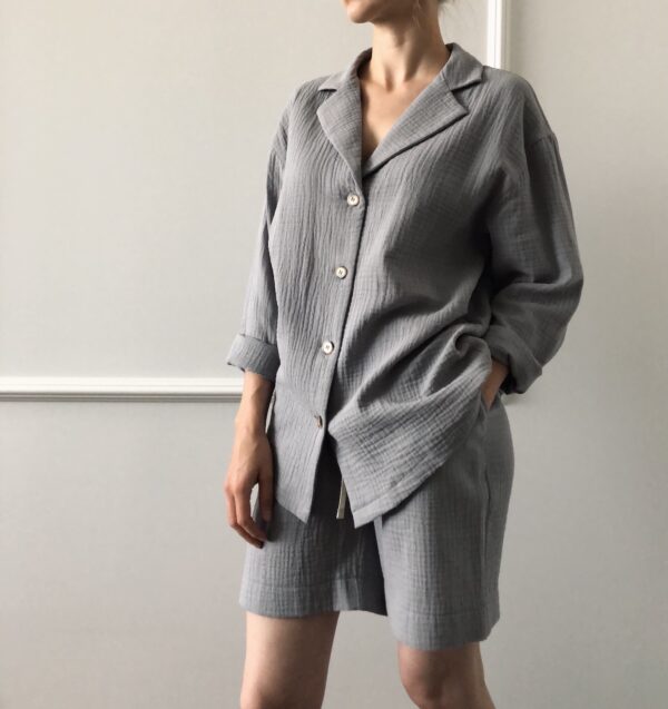 Zoe Cotton Homewear Set - Grey