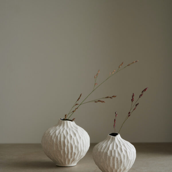 Line Mini Ceramic Vase - White