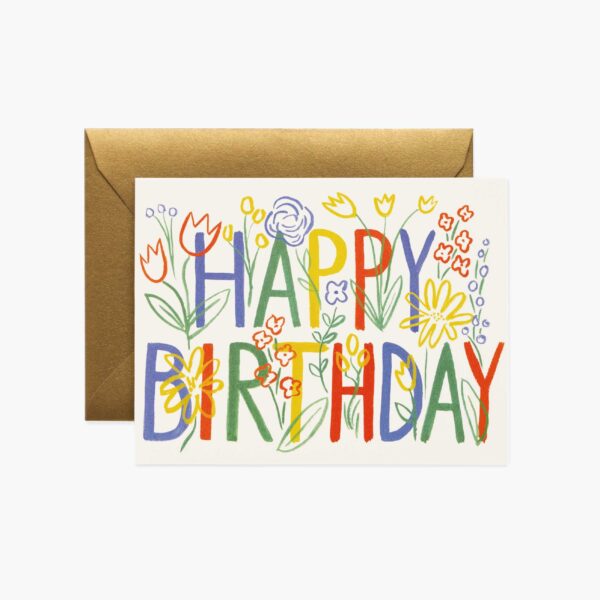 Rifle Paper Co. "Brushstroke" Birthday Greeting Card