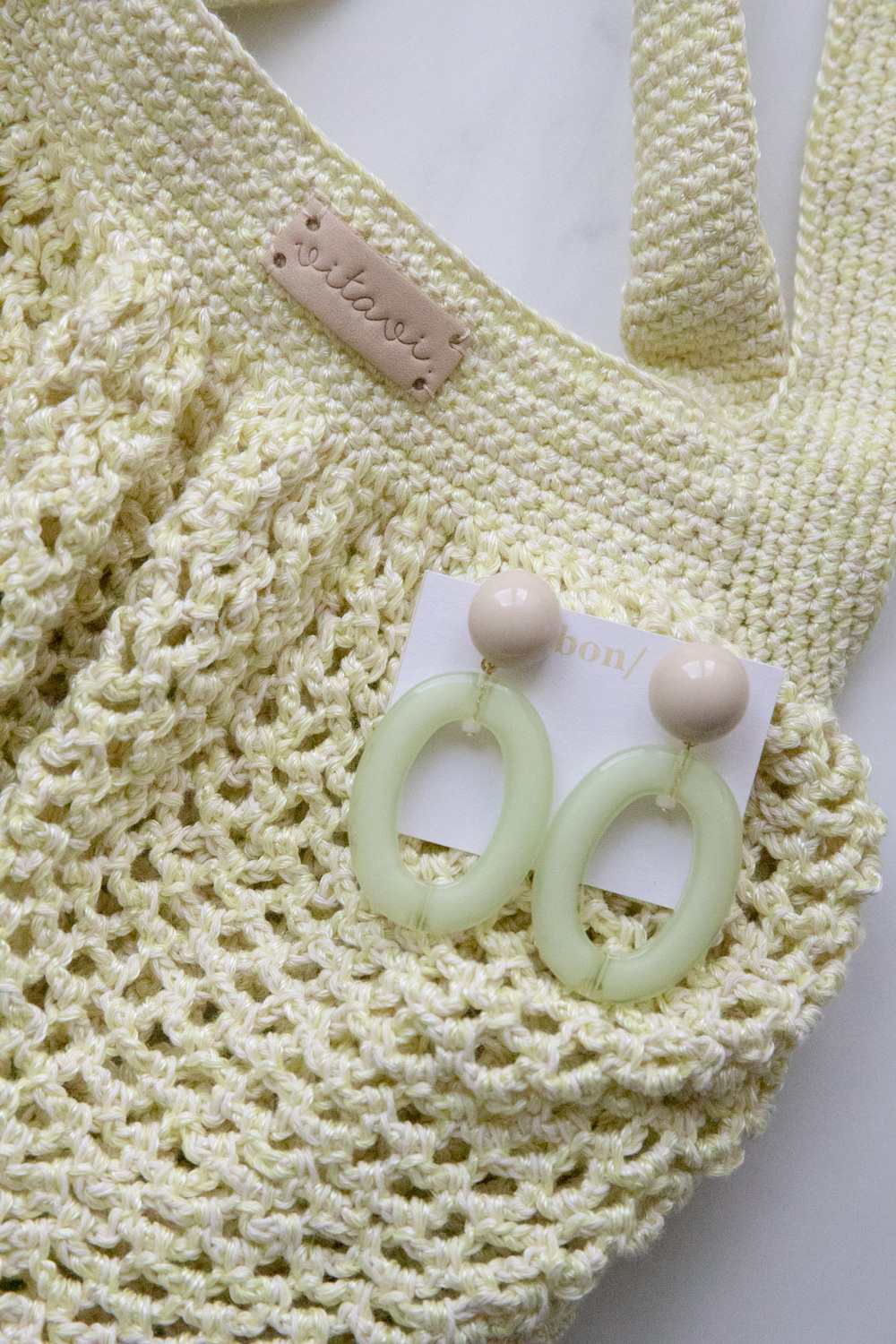 Crochet Net Bag - Lime