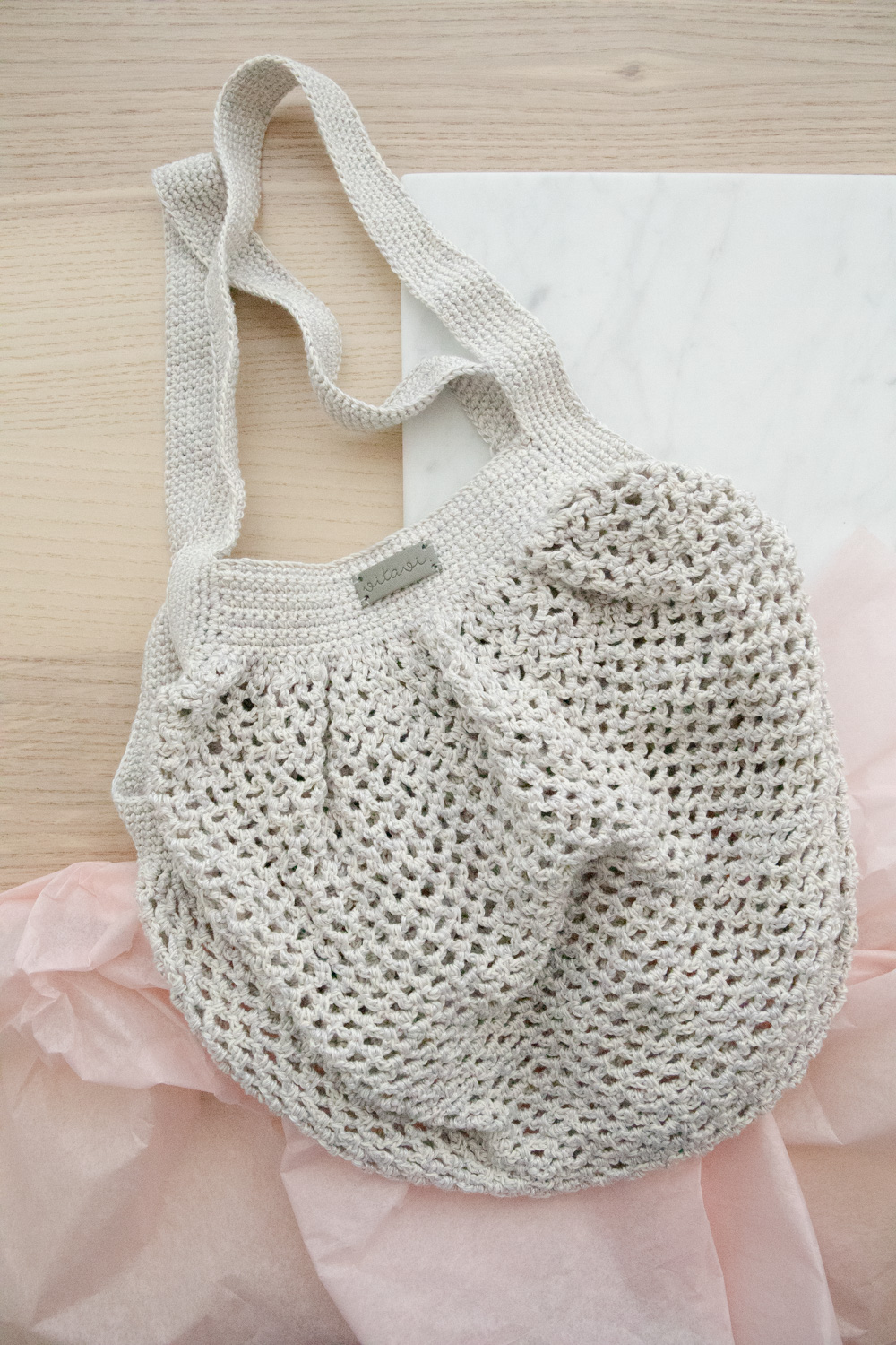 Crochet Net Bag - Grey