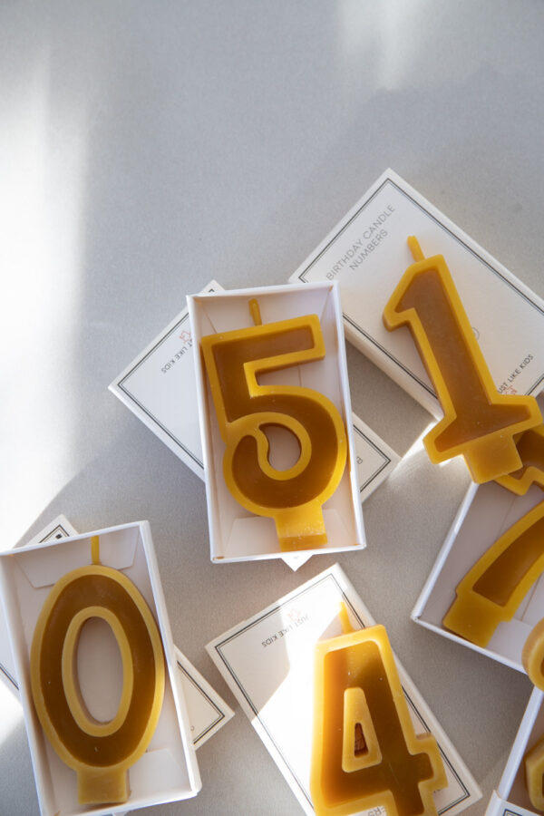 Beeswax Number Birthday Candle