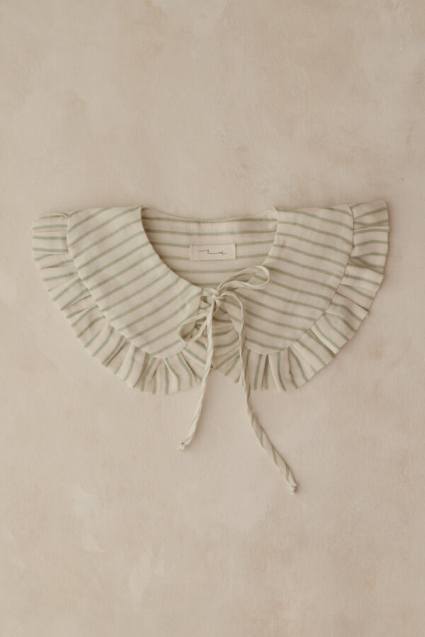 Zoe Handmade Striped Collar - Mint