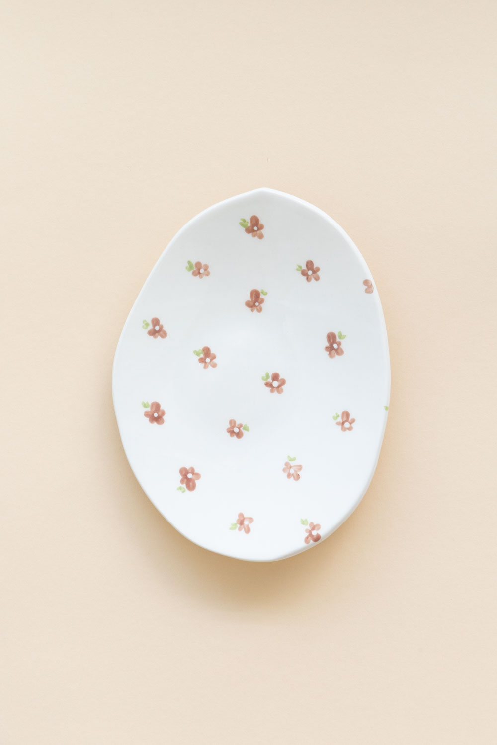FLEUR Handmade Ceramic Side Plate - Red