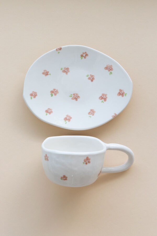 FLEUR Handmade Ceramic Side Plate - Rose