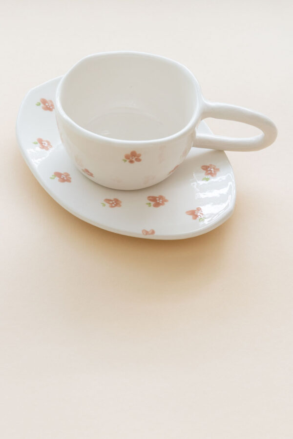 FLEUR Handmade Ceramic Side Plate - Rose