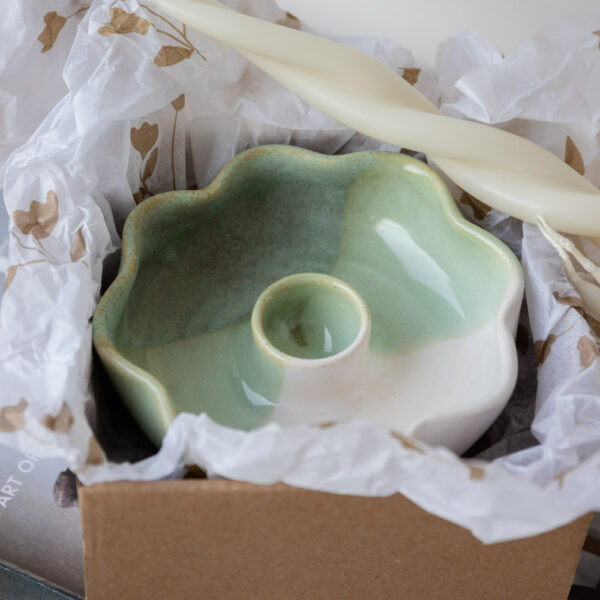 Marinski Flower Candle Holder - Gradient Green