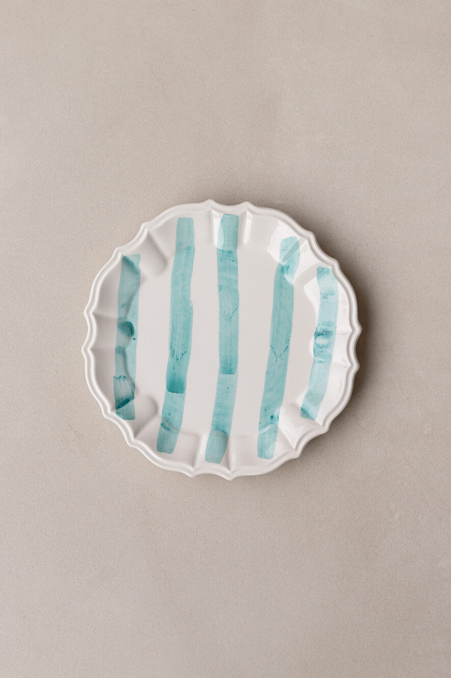 Grandma Dessert Plate - Turquoise