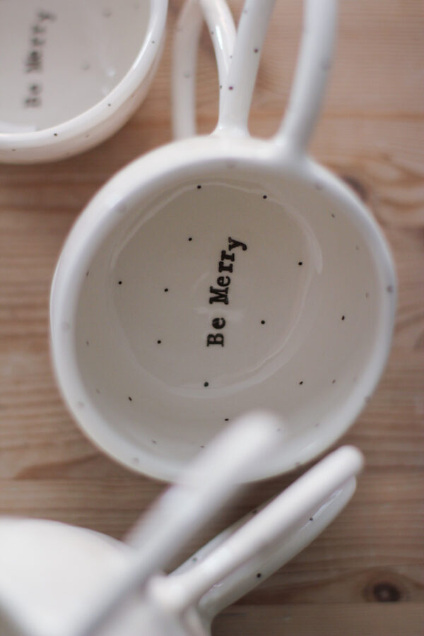 Terra Handmade Ceramic Mug - Be Merry