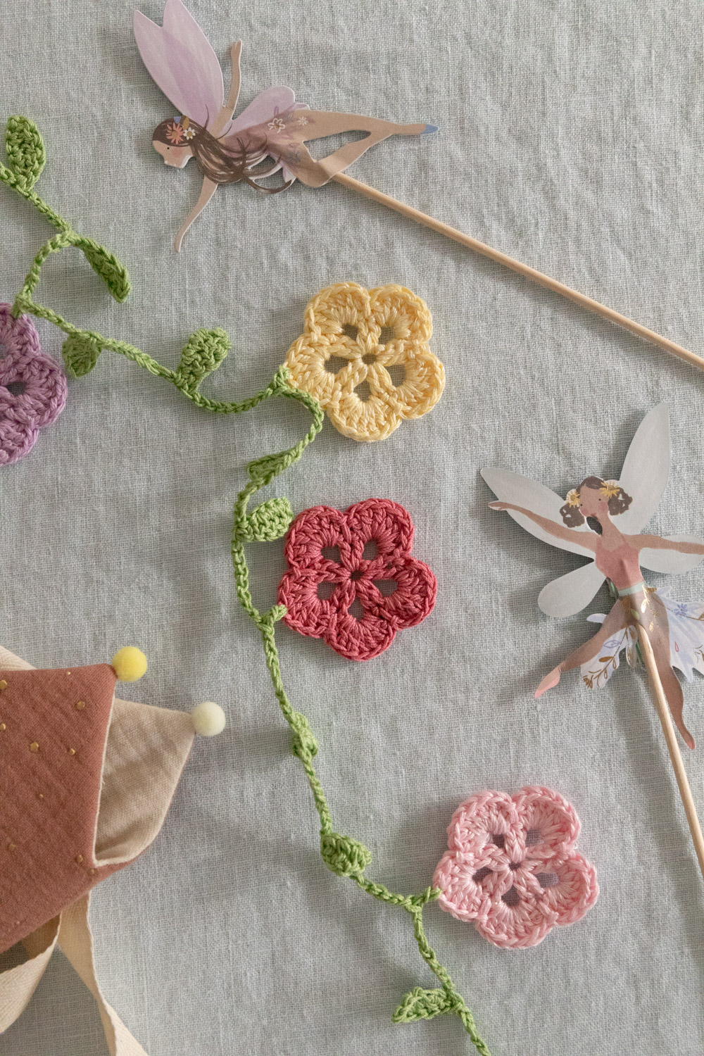 Crochet Flower Garland