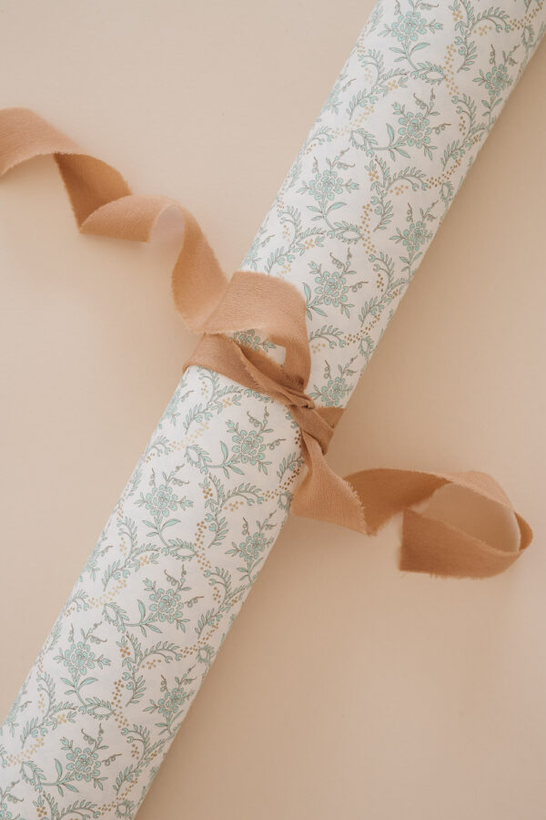 Sage Florals Italian Wrapping Paper Sheet