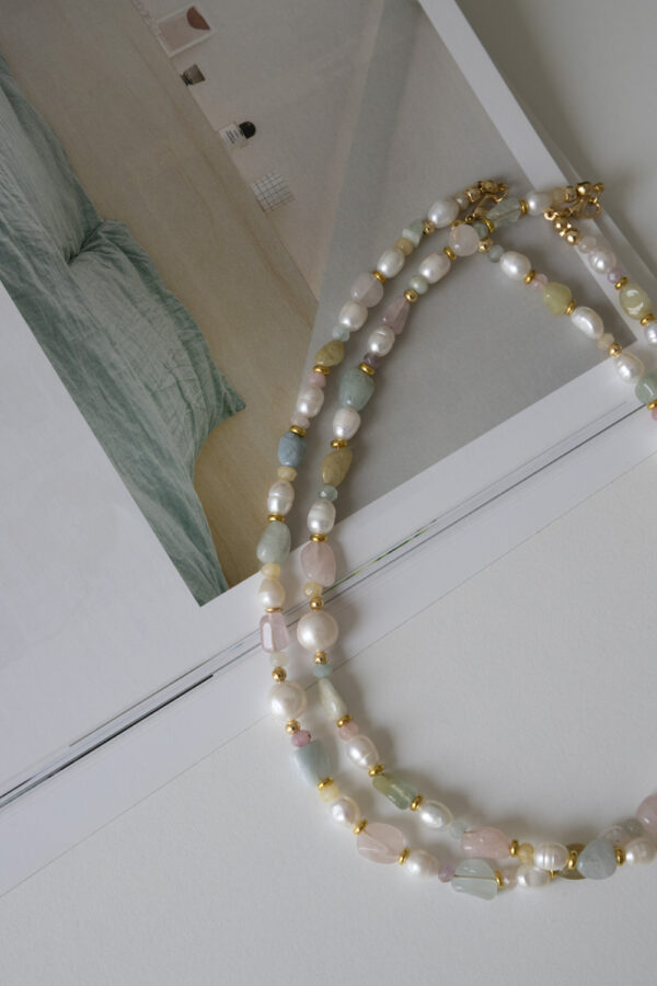 Pastel Beads & Pearls Chocker