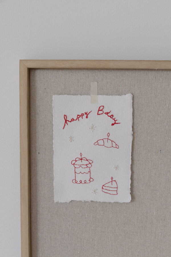 Embroidery Happy Birthday Mini Poster