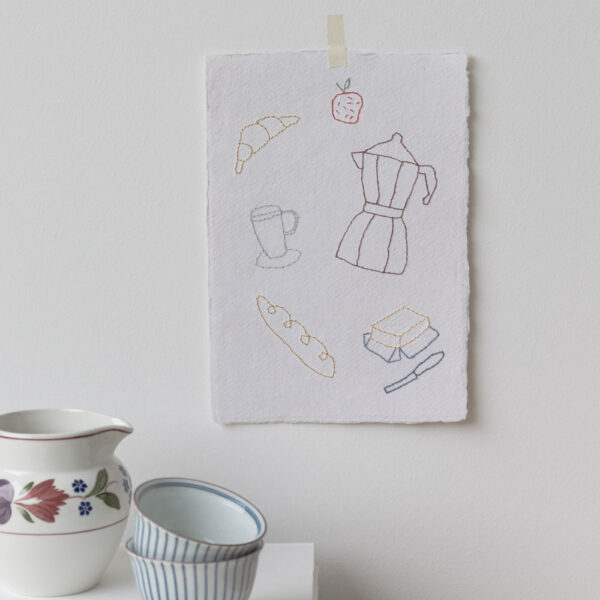 Embroidery Breakfast Lover Mini Poster