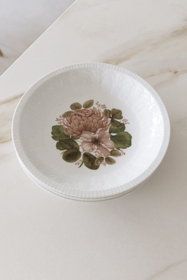 Vintage Peony Deep Plate