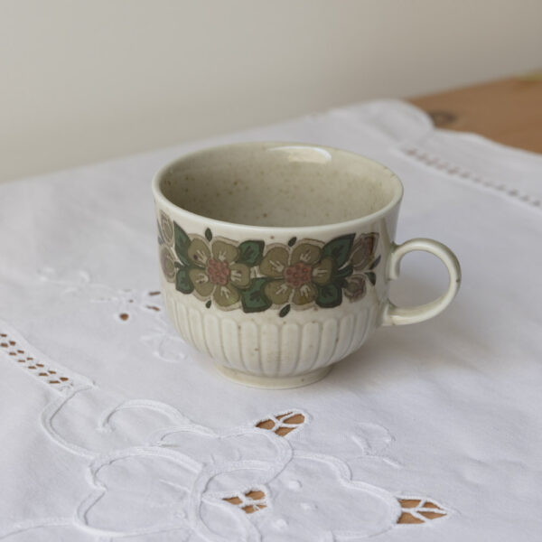 Vintage Bavaria Porcelain Coffee Cup - Flowers