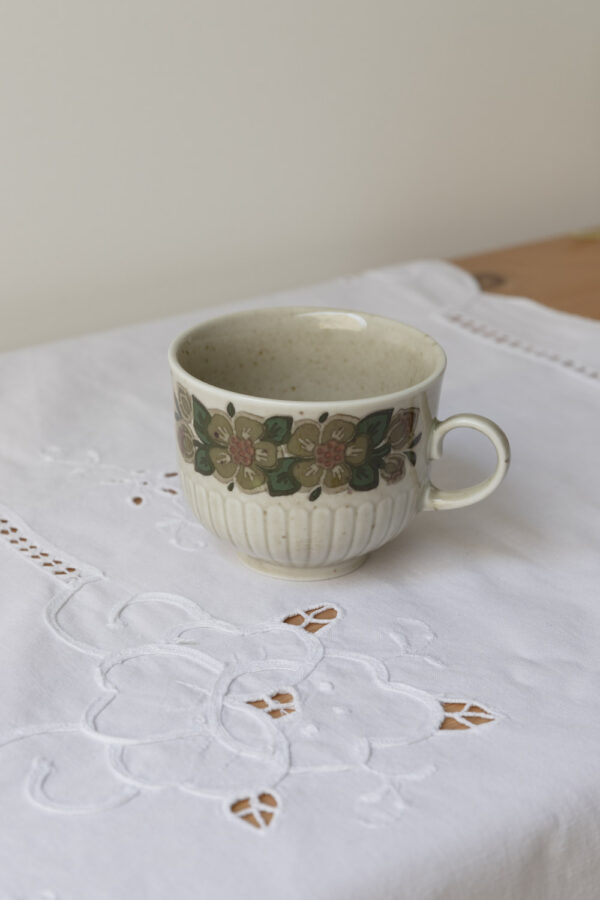 Vintage Bavaria Porcelain Coffee Cup - Flowers