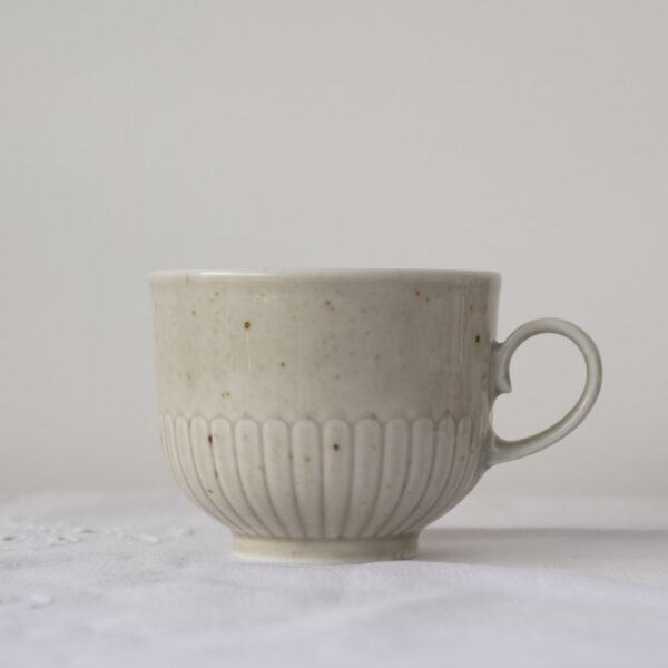 Vintage Bavaria Porcelain Coffee Cup - Beige