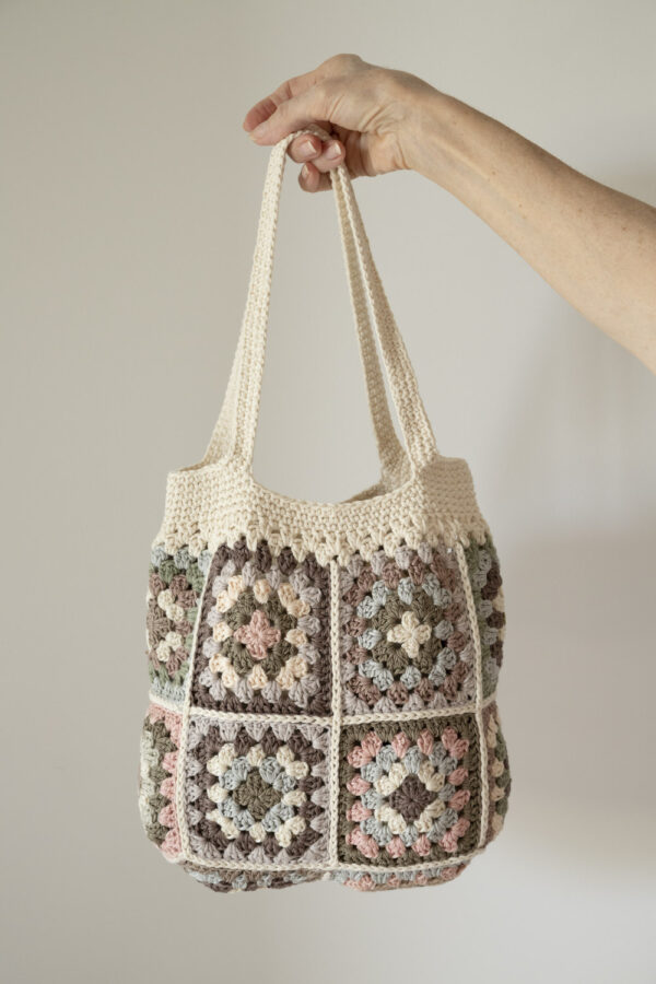 New Granny Square Crochet Bag - Cream