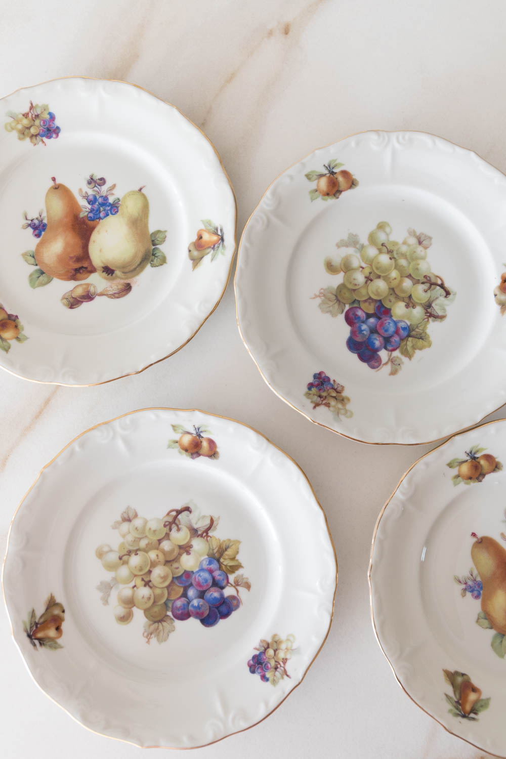 Vintage Dessert Plate Set of 4