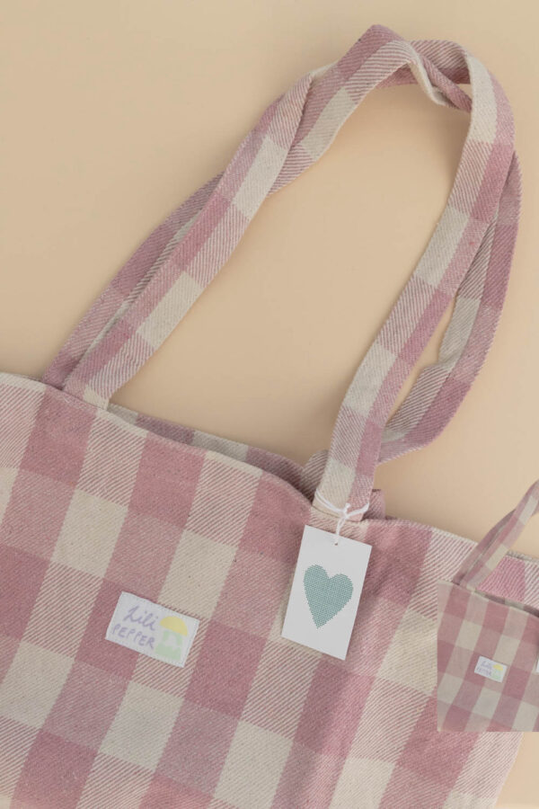 Rose Check Cotton Bag