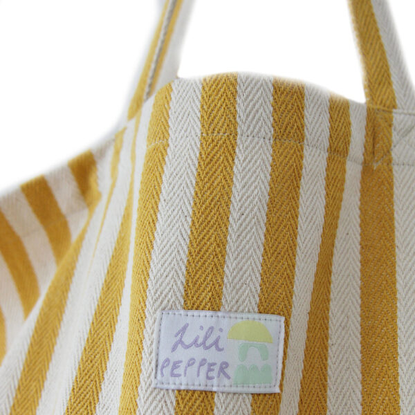 Yellow Stripes Cotton Bag