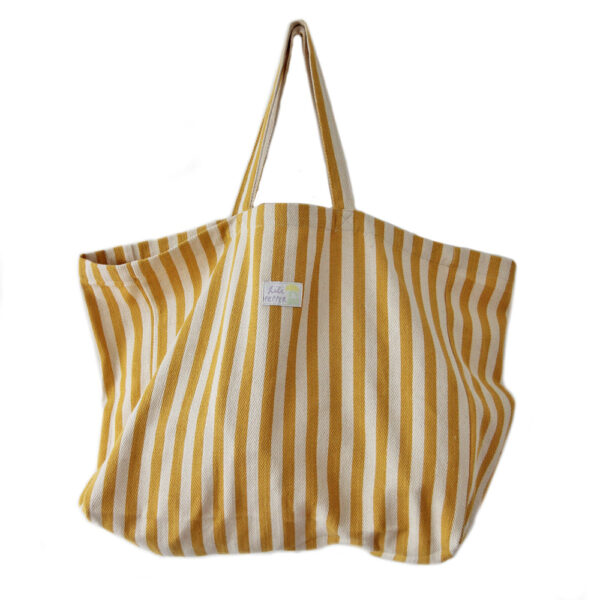 Yellow Stripes Cotton Bag