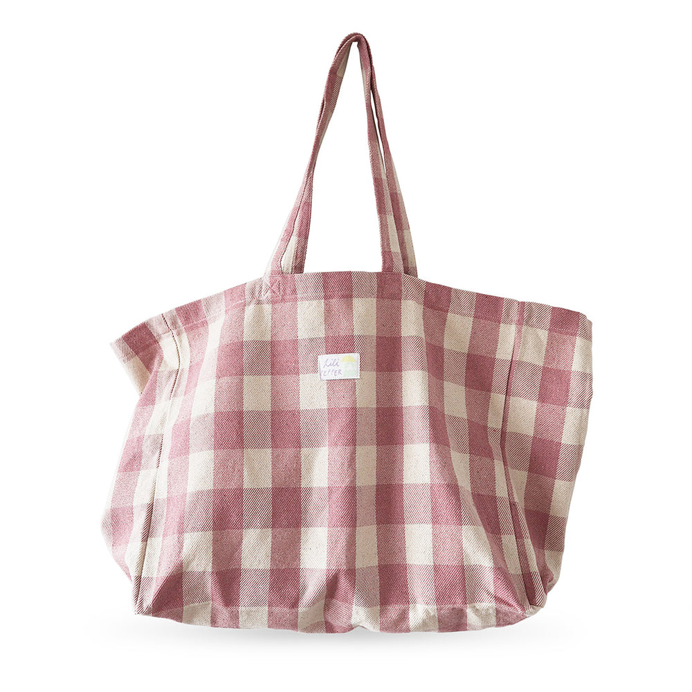 Rose Check Cotton Bag