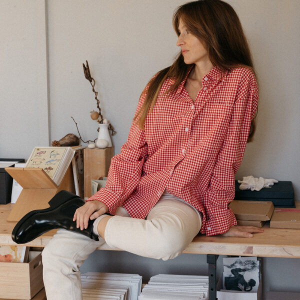 Zoe Red Gingham Classic Shirt