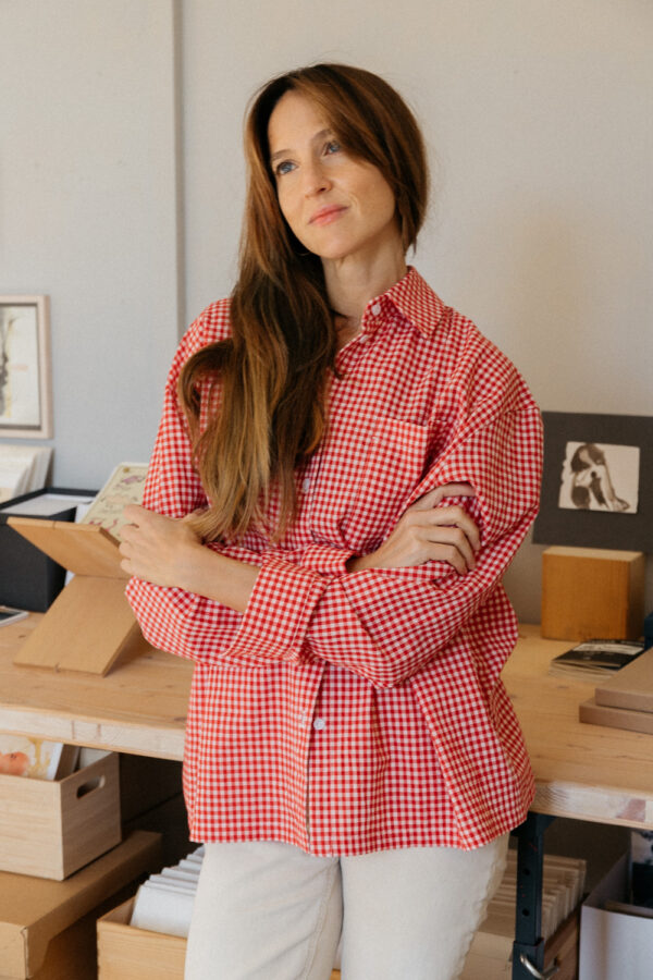 Zoe Red Gingham Classic Shirt