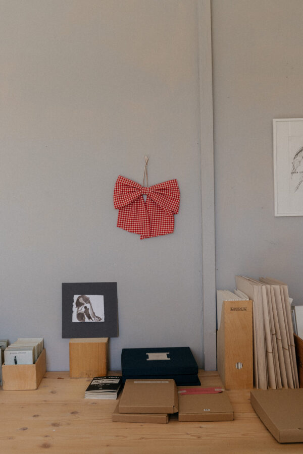 Zoe Red Gingham Christmas Bow