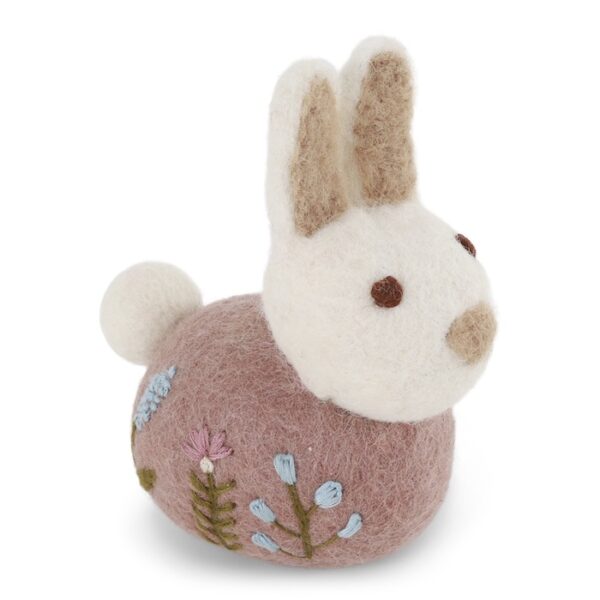 Easter Pink Bunny With Embroidery