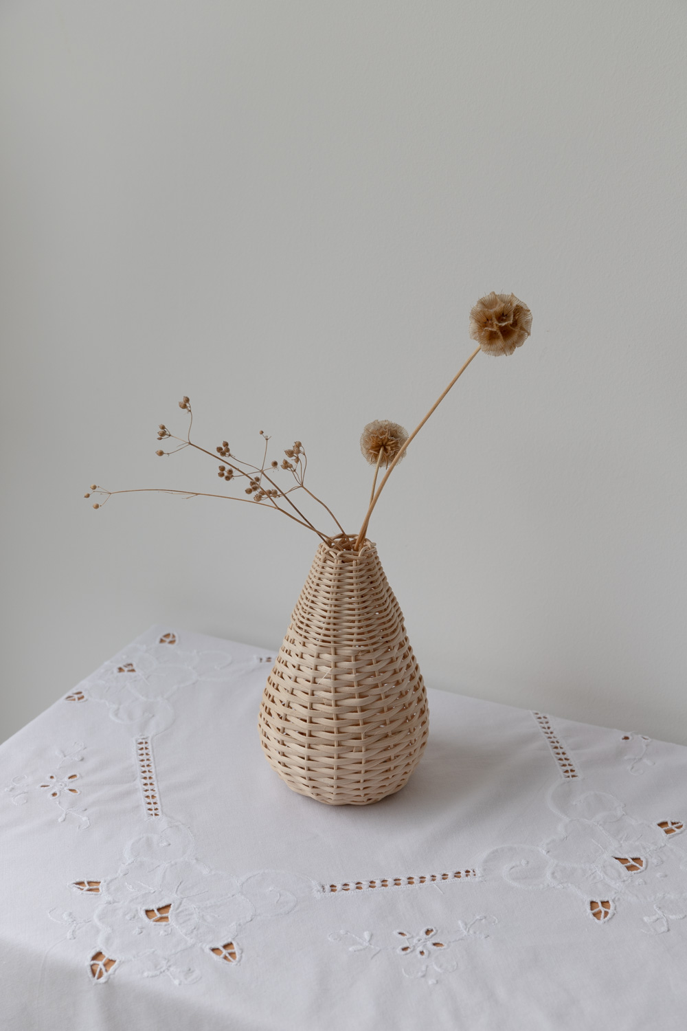 Vintage Straw Vase
