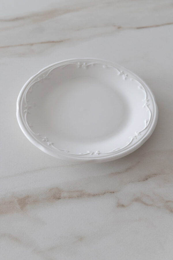 Vintage Ceramic White Dessert Plate