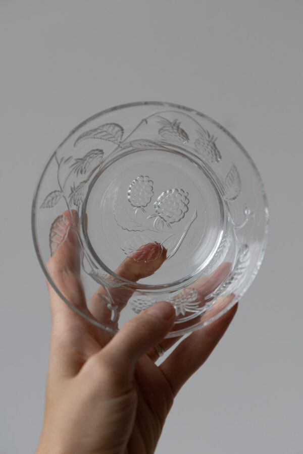 Vintage Raspberry Glass Bowl