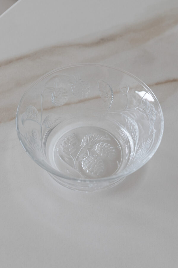 Vintage Raspberry Glass Bowl