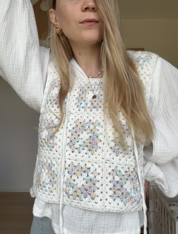 Pastel Granny Square Crochet Top