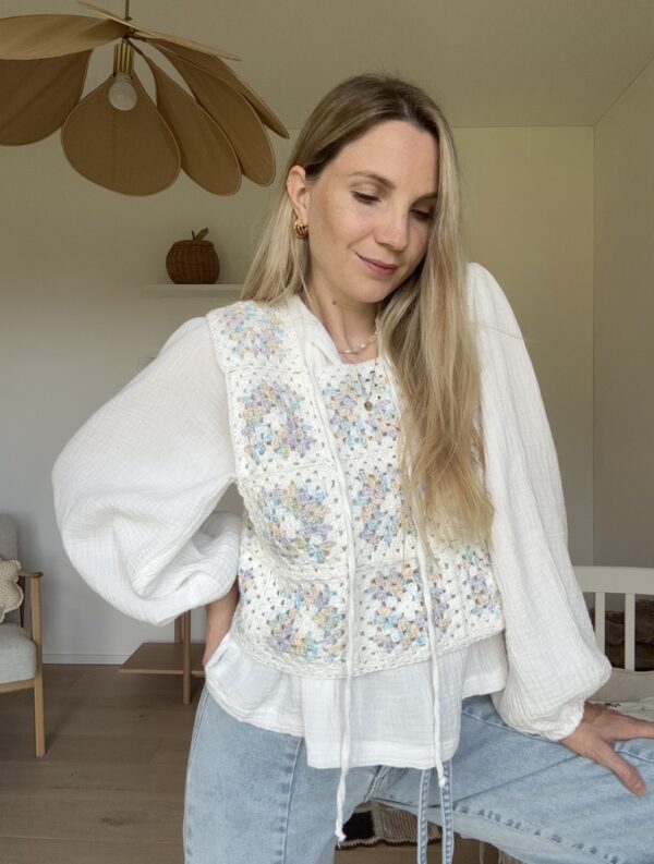 Pastel Granny Square Crochet Top