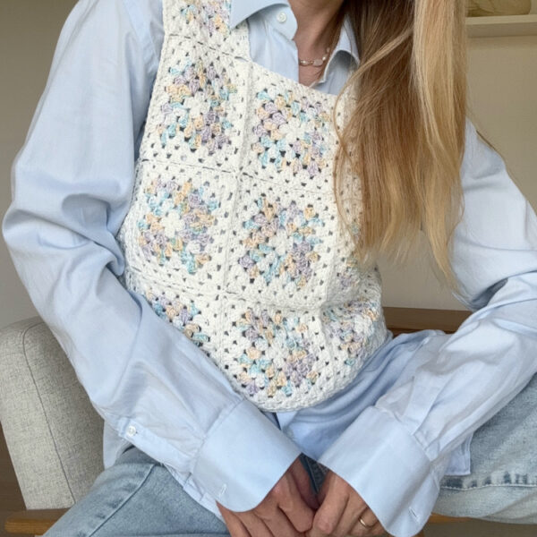 Pastel Granny Square Crochet Top