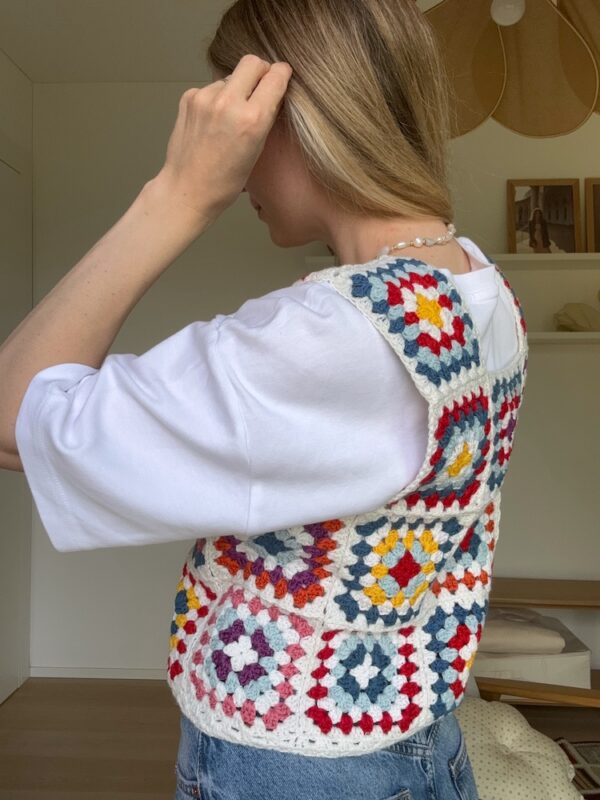 Bright Granny Square Crochet Top