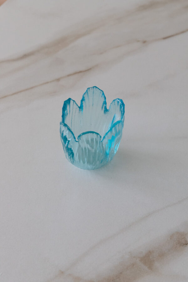 Vintage Tulip Glass Candle Holder