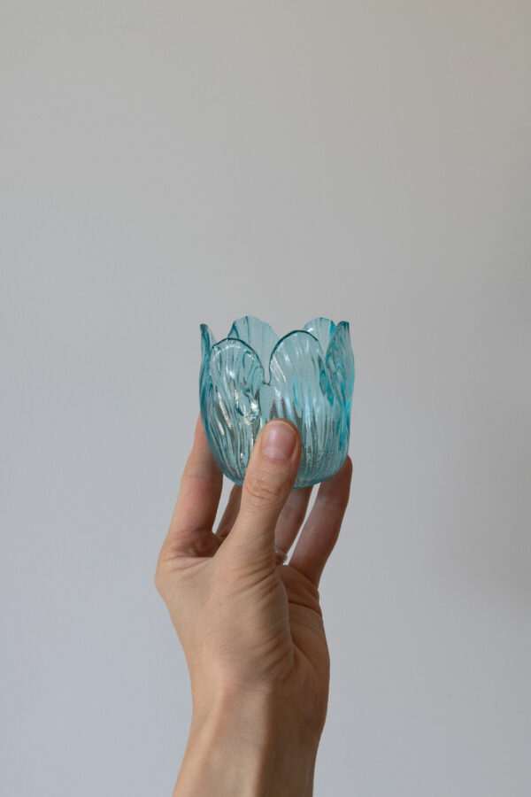 Vintage Tulip Glass Candle Holder