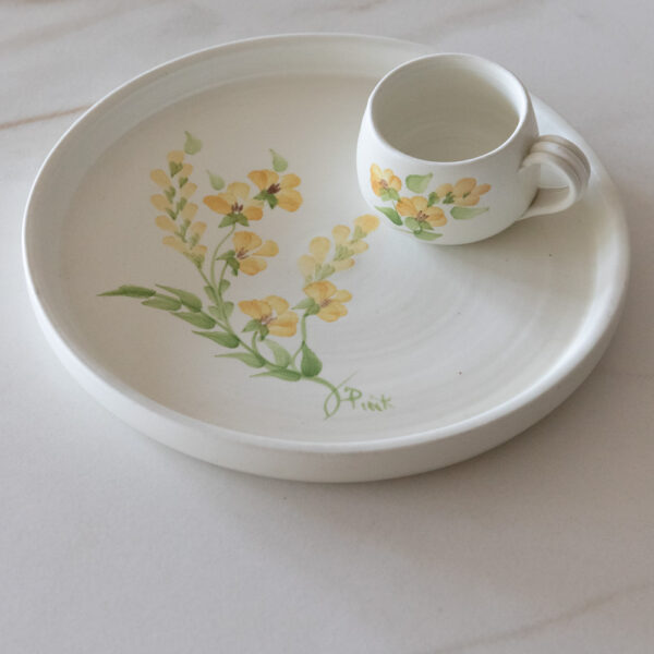 Vintage Ceramic Hand-Painted Breakfast Set