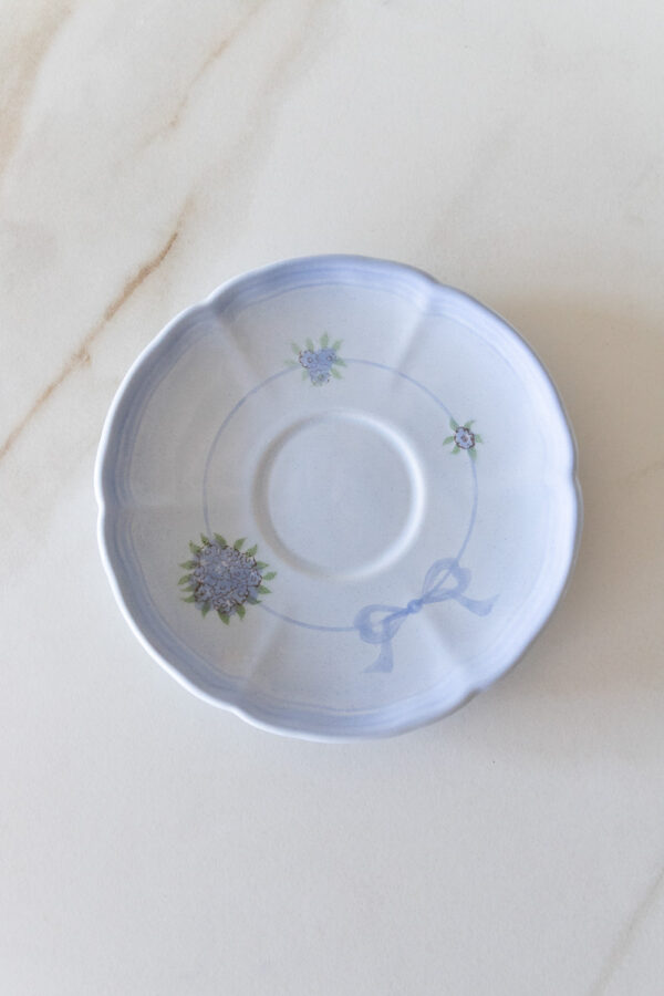 Vintage Bow Ceramic Cup & Plate